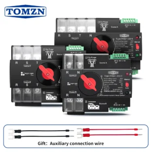 TOMZN Dual-Power Automatic Transfer Switch (ATS) - 2/3/4P 63-125A 230/400V DIN Rail
