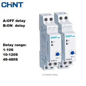CHINT NTE8-A Time Delay Relay - DIN Rail Digital Timer 12-120s, 24VDC